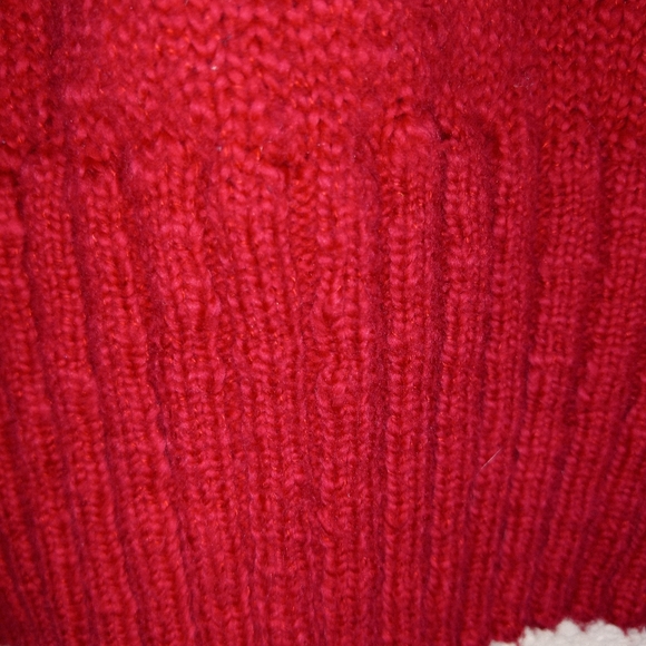 Women's sanctuary red/ cranberry sweater size large cotton and acrylic - Picture 3 of 6